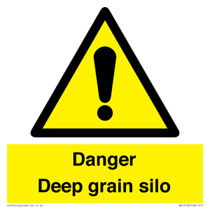 Danger Deep grain silo